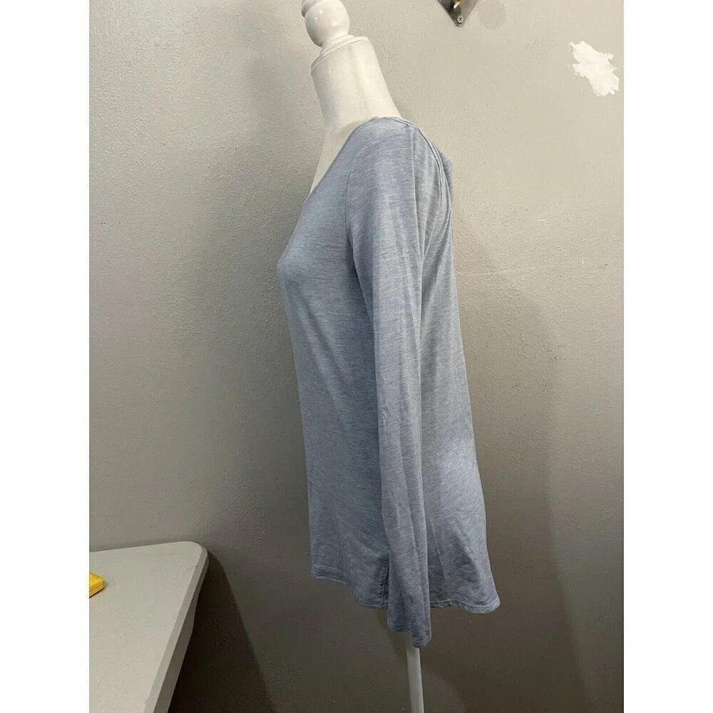 Athleta Long Sleeve Shirt Twisted Back Size Small Blue